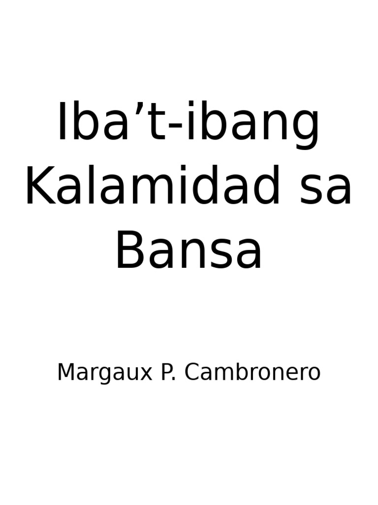 Ibat Ibang Kalamidad Margaux | PDF