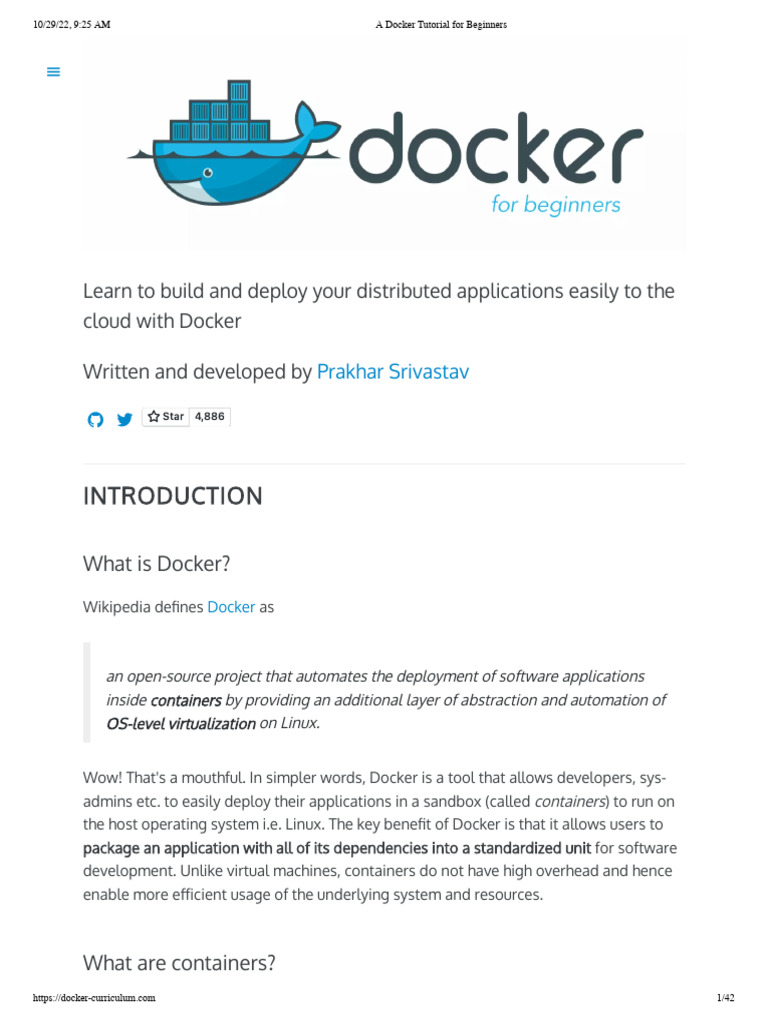 Beginner's Guide to Docker Tutorial | PDF | Virtual Machine | Operating ...