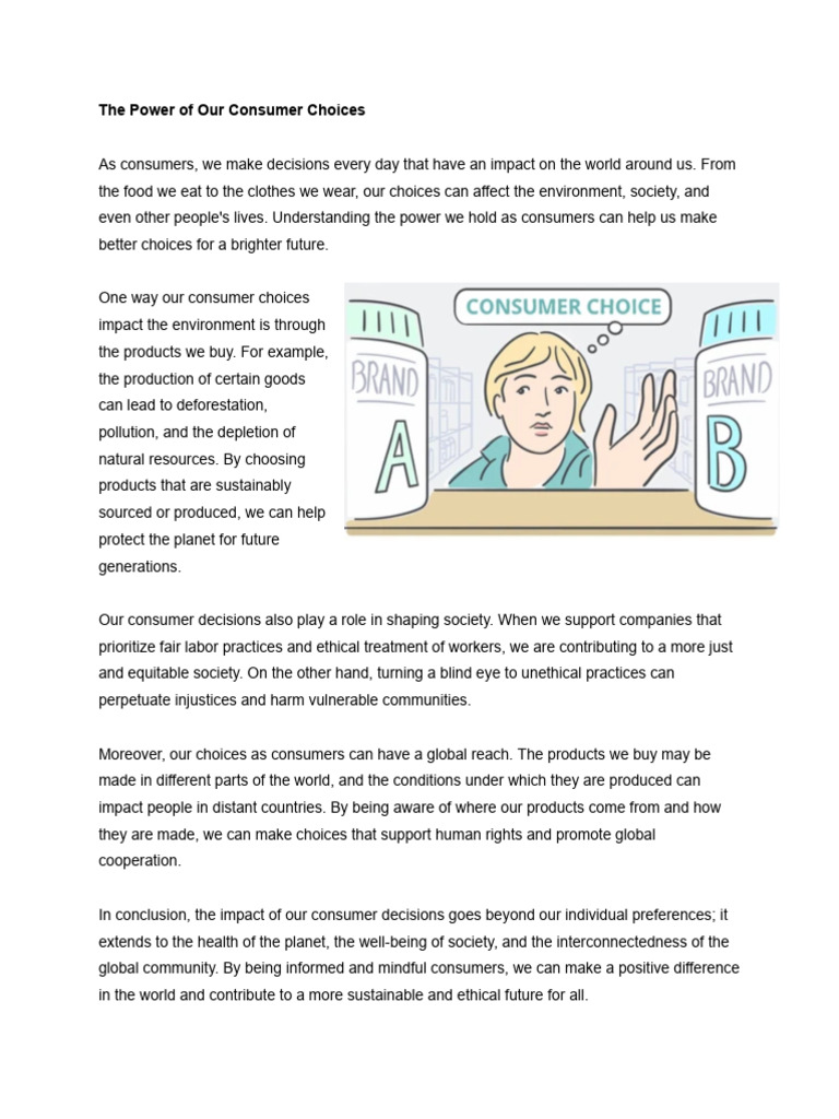 Impact of Consumer Choices on Society | PDF | Sustainability ...