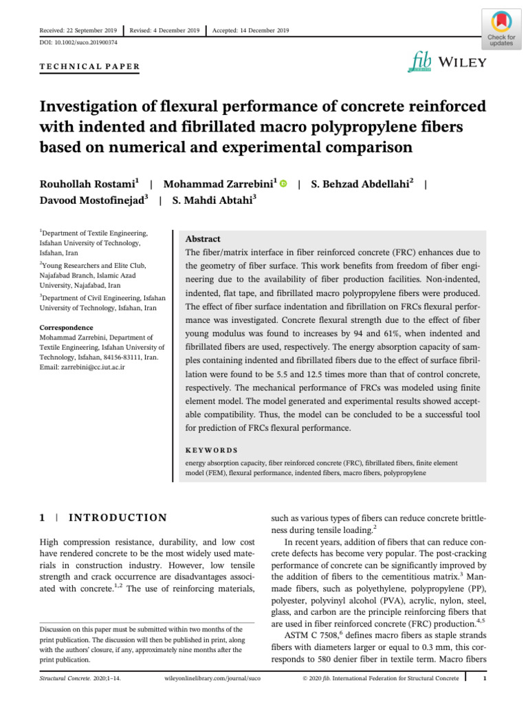 Investigation of Flexural Performance of | PDF | Fracture | Strength Of ...