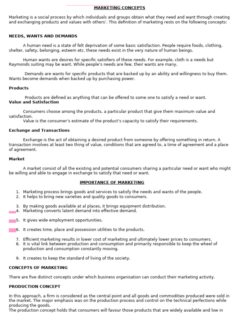 Key Marketing Concepts Explained | PDF | Market Segmentation | Marketing