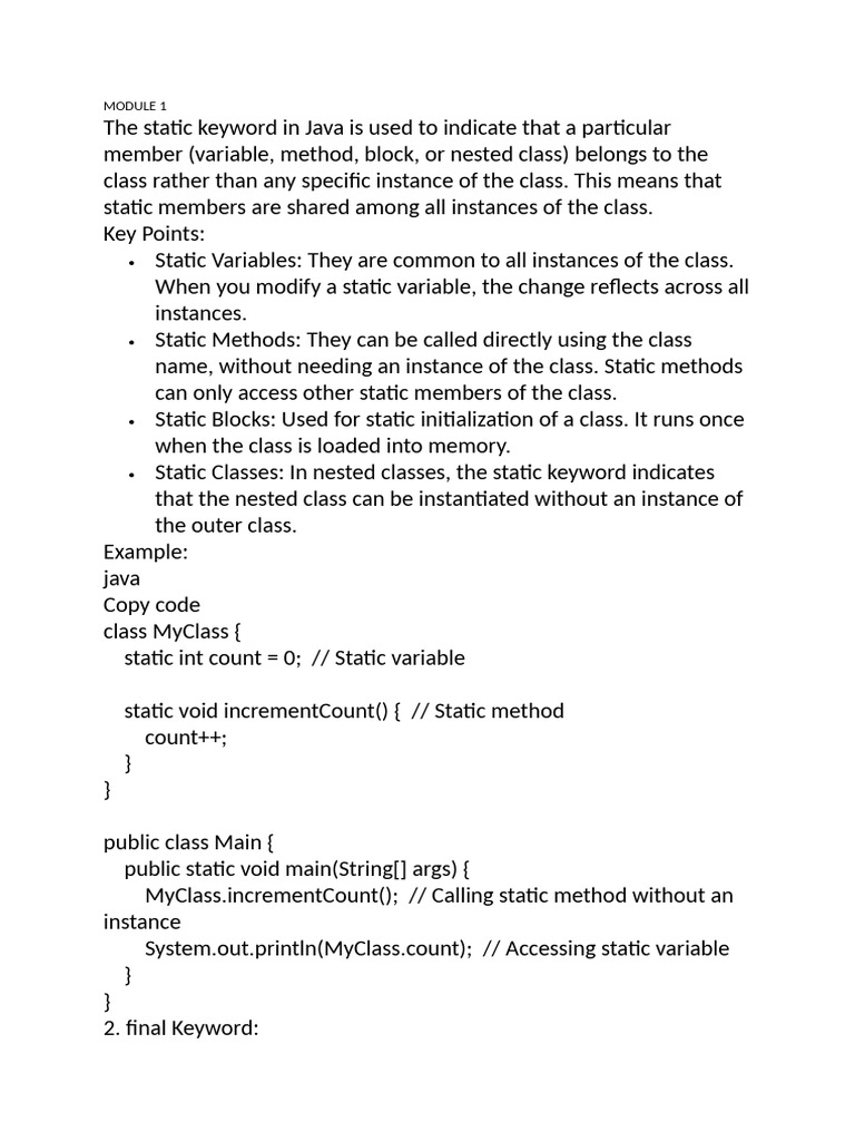 Inheritance in Java: Key Concepts | PDF | Method (Computer Programming ...