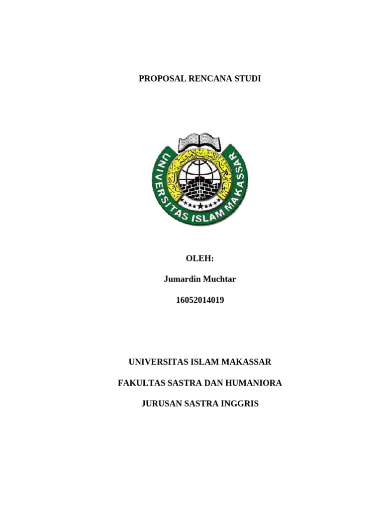 Rencana Studi Beasiswa Sastra Inggris | PDF