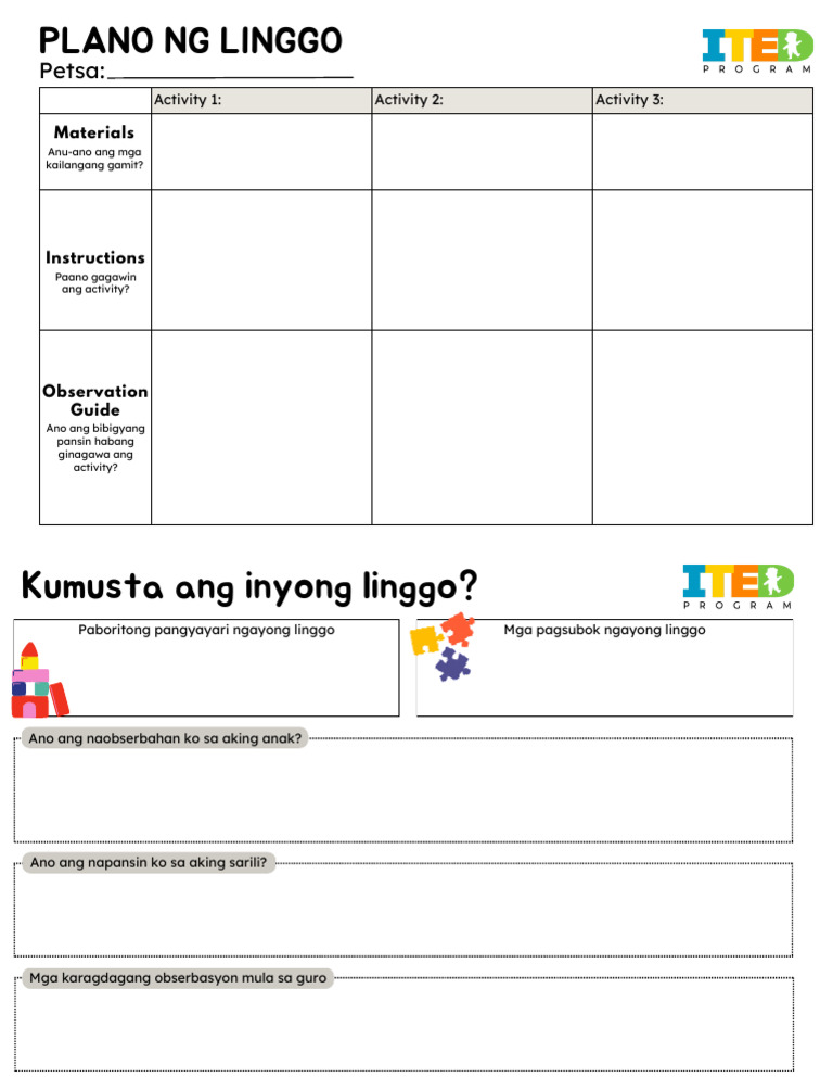 ITED FINAL PARENT JOURNAL (Colored) | PDF
