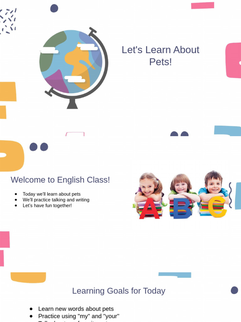 Fun Pet Learning Activities for Kids | PDF | Pet | Domesticated Animals