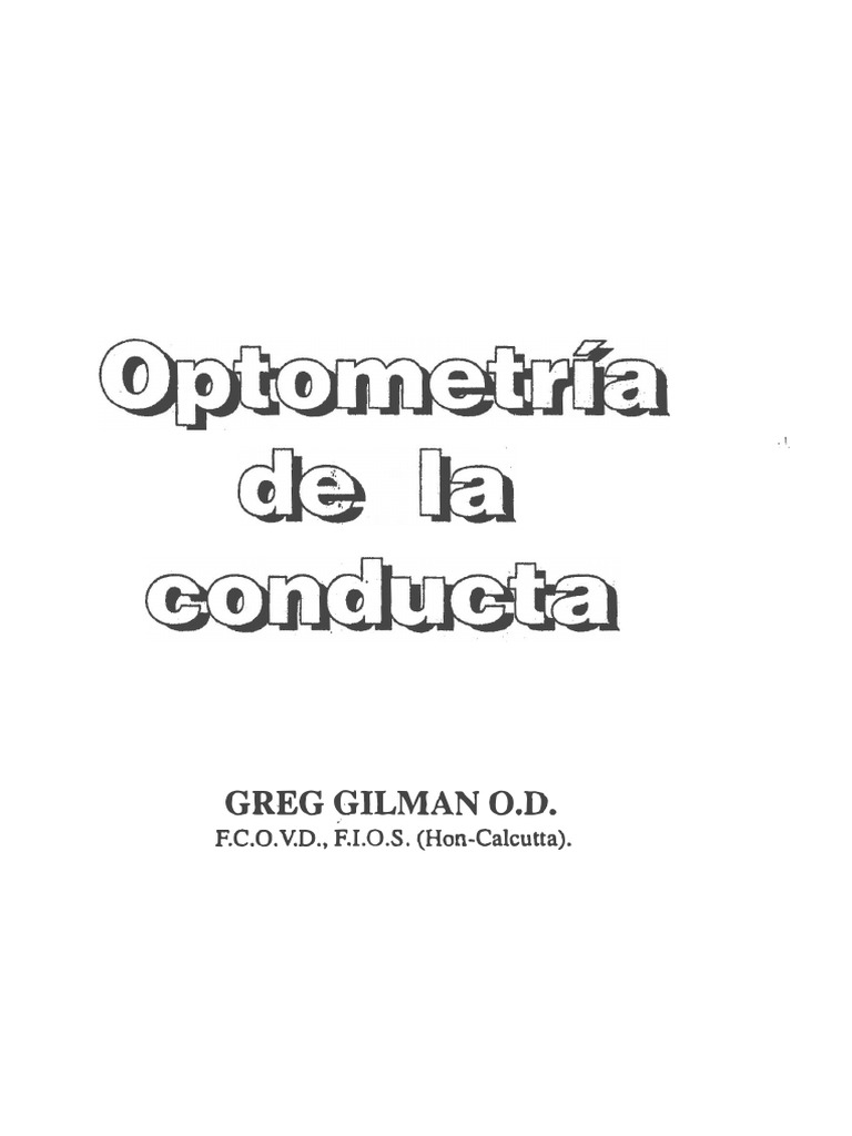 Agradecimientos de Greg Gilman O.D. | PDF