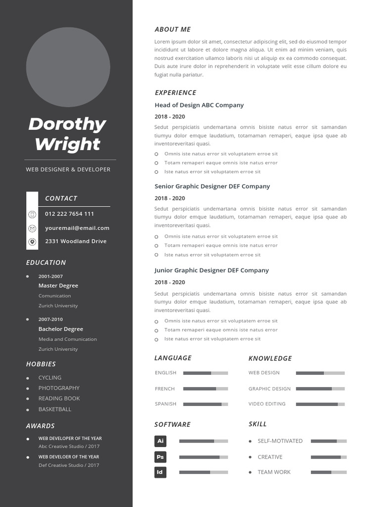 Web Designer Resume Template | PDF