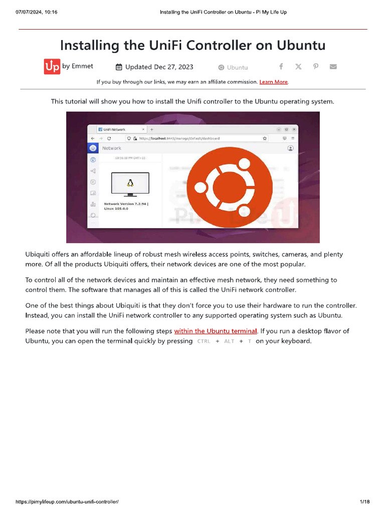 Install Unifi Controller - Ubuntu | PDF