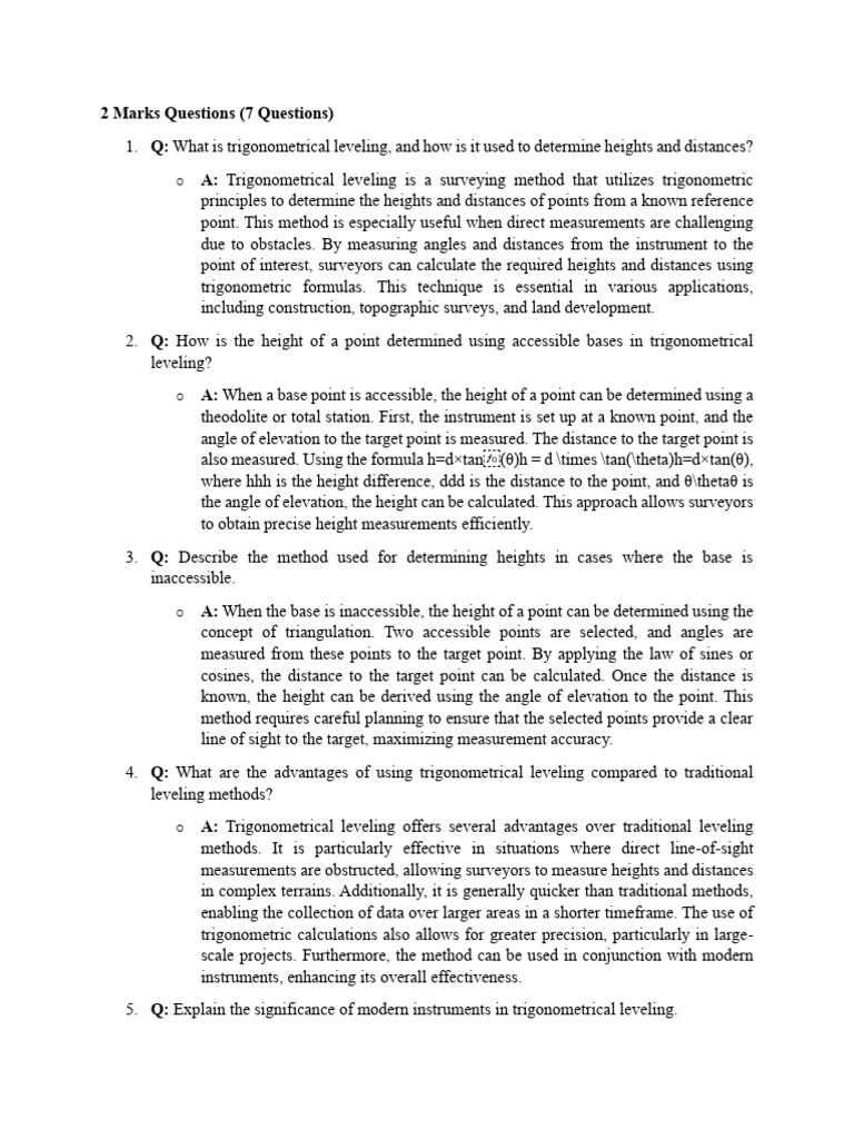Assignment - 4 - Surveying III | PDF | Surveying | Trigonometry