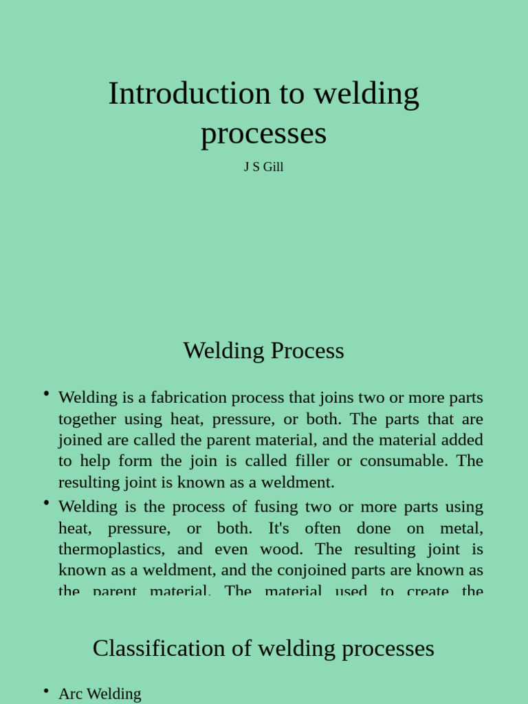 Overview Of Welding Processes And Techniques Pdf Welding Construction