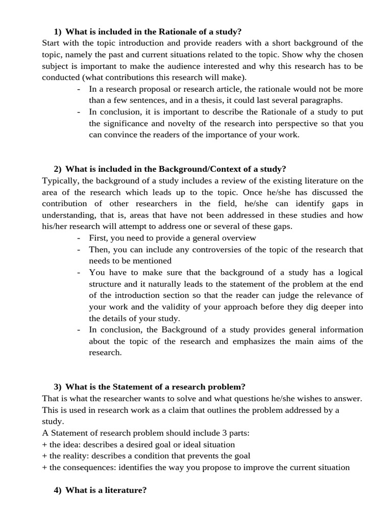 Key Components of Research Studies | PDF | Methodology | Quantitative ...
