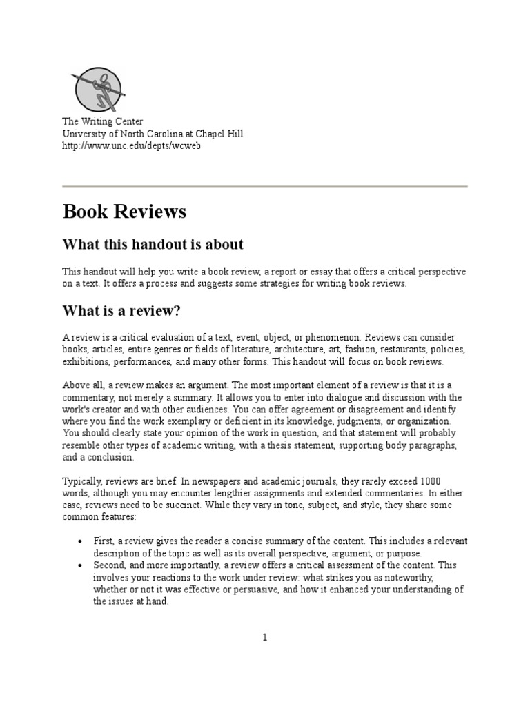 How To Write A Book Review | PDF | Argument | Books