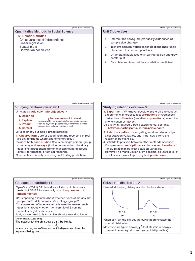 U7-PPT6 | PDF | Statistical Hypothesis Testing | Chi Squared Test