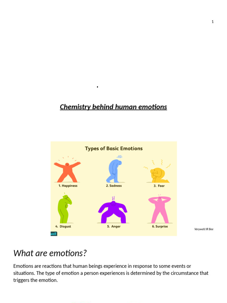 Chemistry of Human Emotions Explained | PDF | Neurotransmitter ...