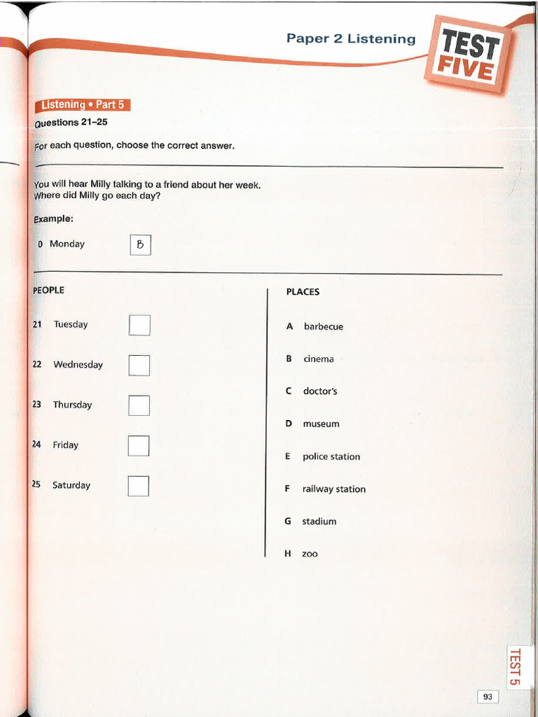 95 - PDFsam - Cambridge A2 Key For Schools Practice Tests 2020 | PDF