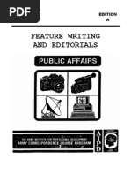 Download US Army Journalist Course DI0240-A - Feature Writing and Editorials by Georges SN8163583 doc pdf