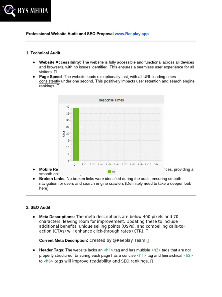 Website Audit & SEO Proposal Summary | PDF | Search Engine Optimization ...