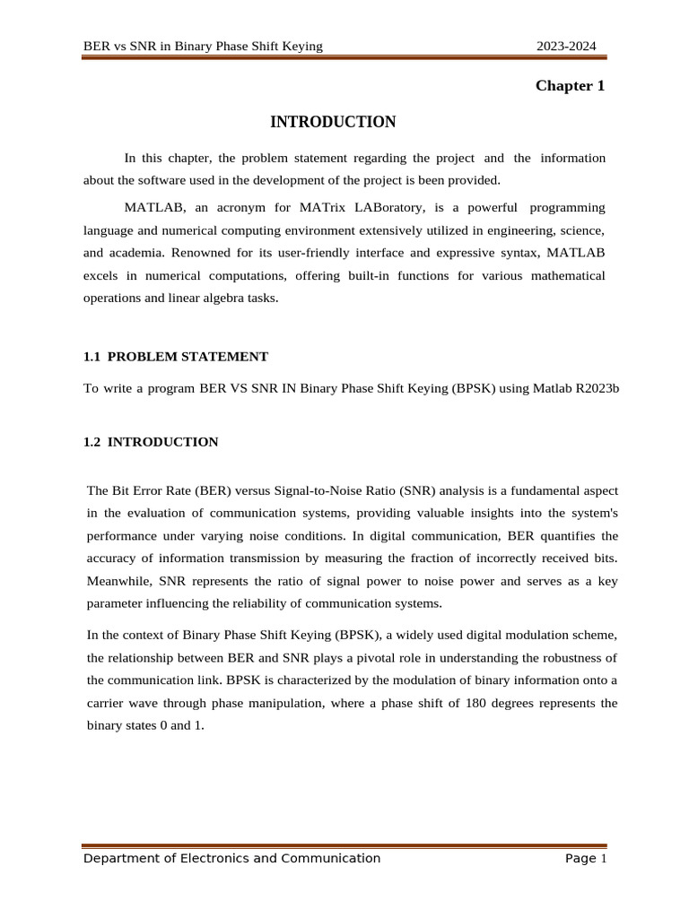 cstreportfullandfinal | PDF | Signal To Noise Ratio | Modulation
