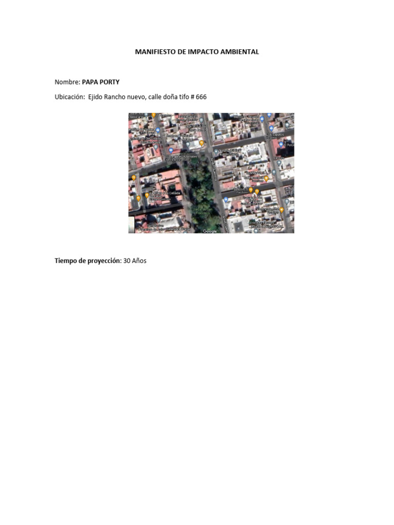 Manifiesto de Impacto Ambiental | PDF