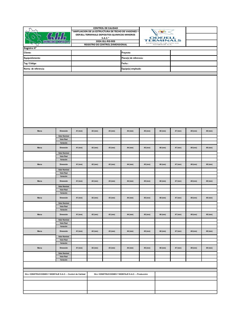 Control Dimensional Proyecto Odfjell | PDF