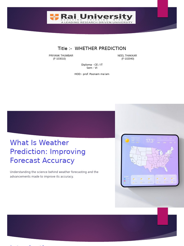 Weather Prediction Techniques Explained | PDF