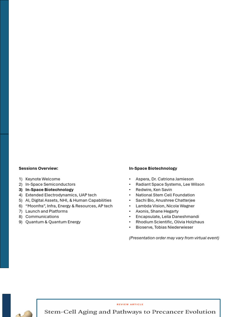 3rd Session Biotech US Space Disruptors Day 2024 12 18 1049 | PDF ...