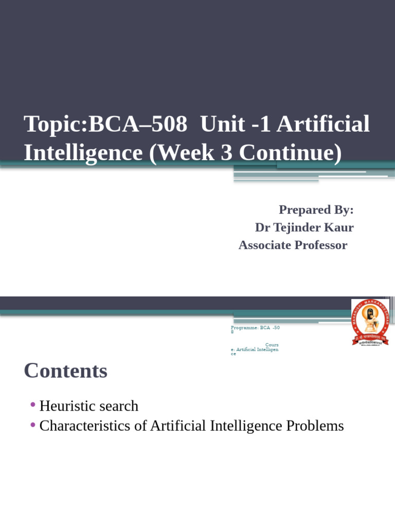 week 3 cont ppt | PDF | Artificial Intelligence | Intelligence (AI ...