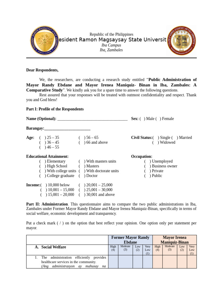 Research Instrument | PDF