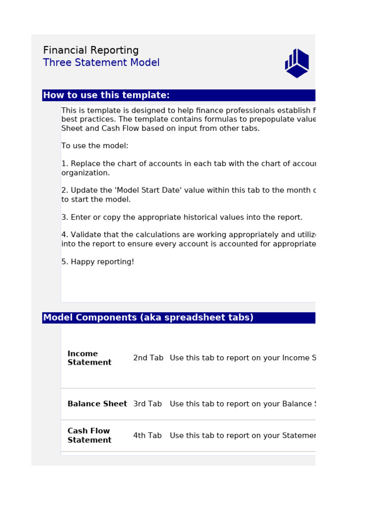 Three Statement Model Overview | PDF | Debits And Credits | Equity ...