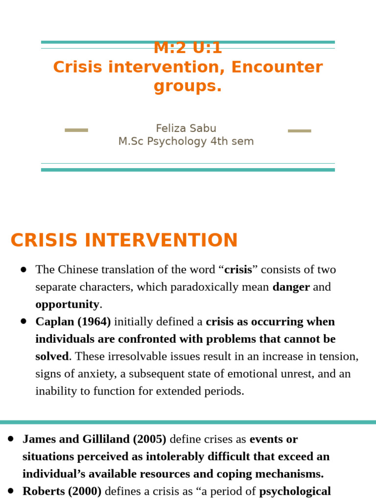 Understanding Crisis Intervention Phases | PDF | Psychotherapy ...