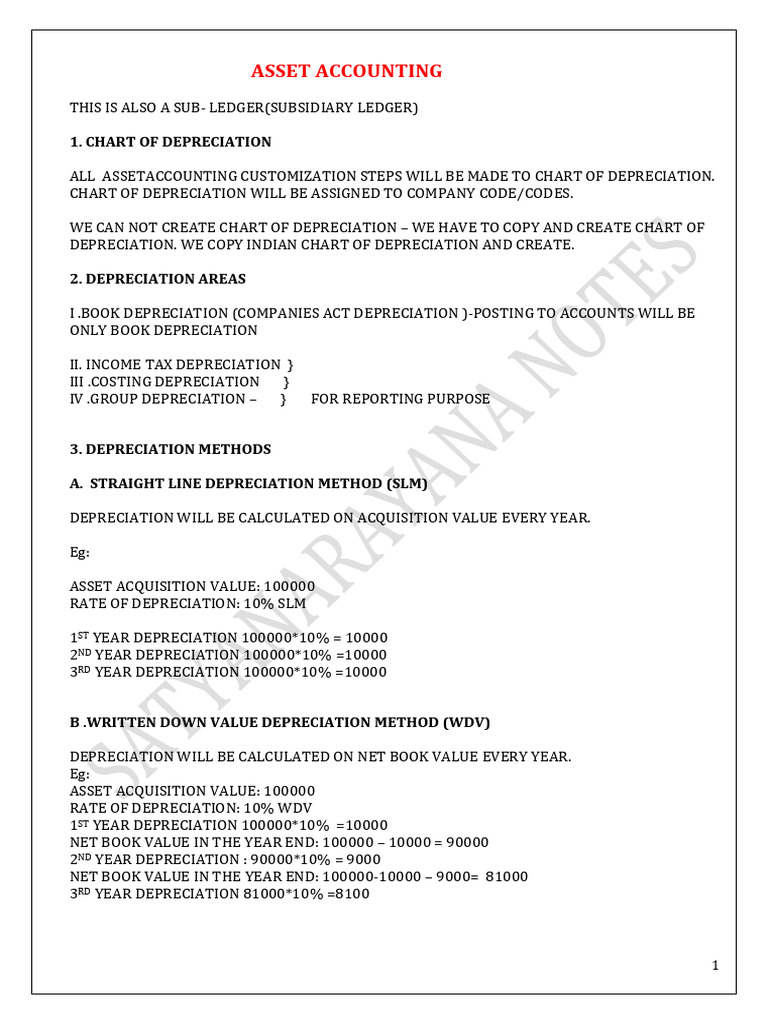 Asset Accounting and Depreciation Methods | PDF | Depreciation | Book Value