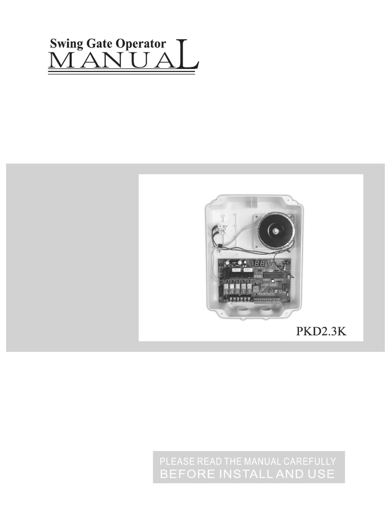 PK03 Control Board Manual | PDF