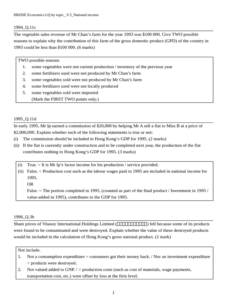 Understanding GDP and National Income | PDF | Gross Domestic Product ...