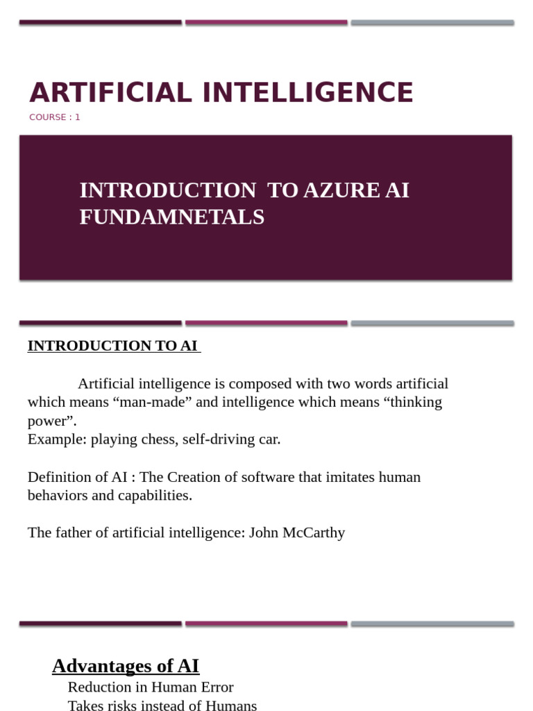 Azure AI Fundamentals Overview | PDF | Artificial Intelligence ...