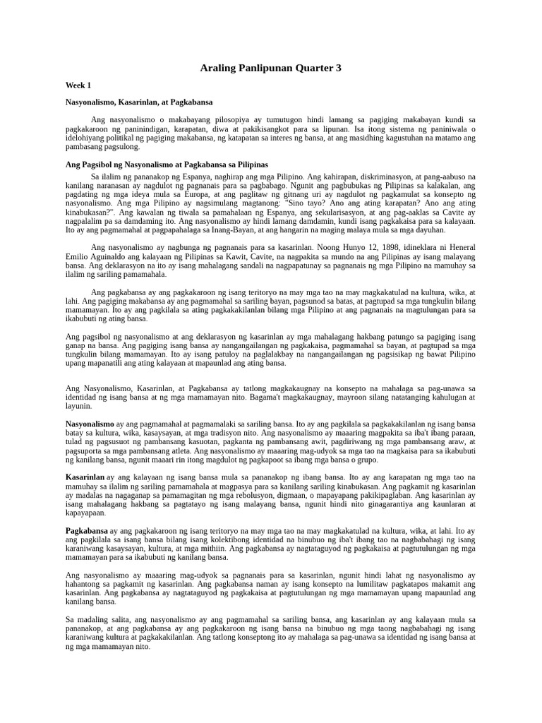 Quarter 3 Activities | PDF