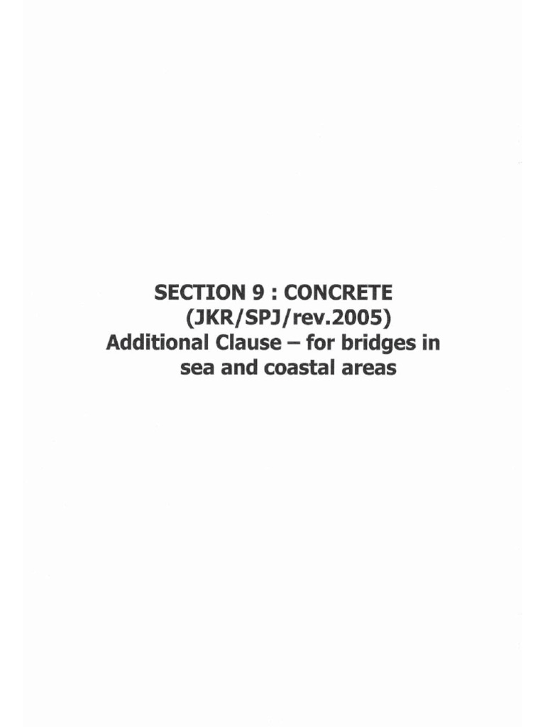 SECTION 9 - CONCRETE (Additional For Costal Area) | PDF