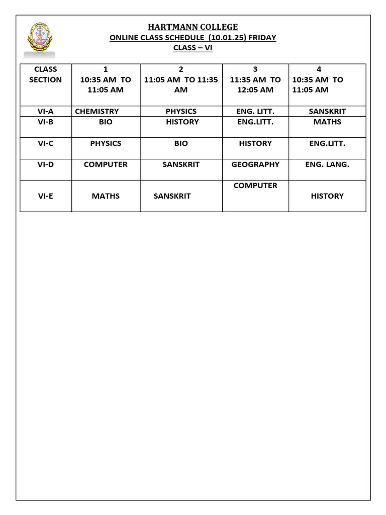 Online Schedule Psa