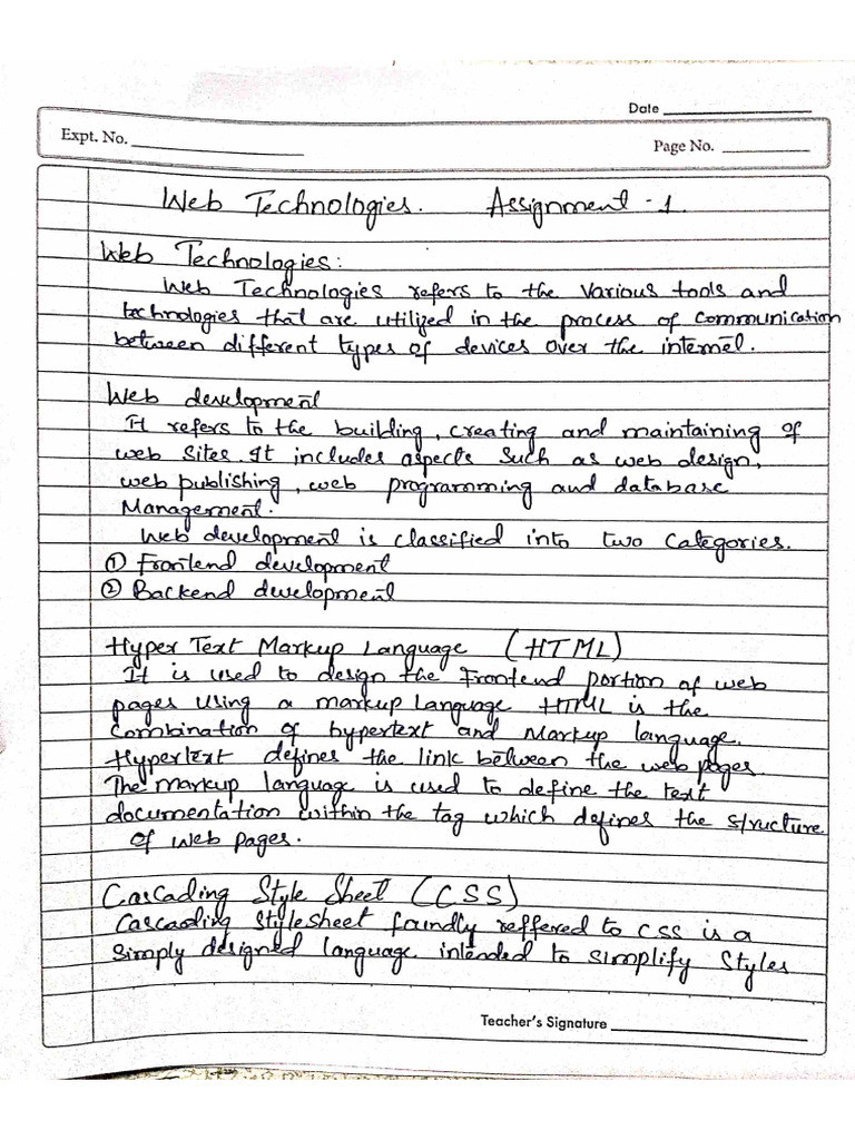 WT Assignment | PDF