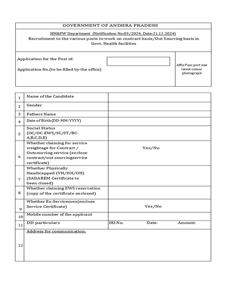 GMC Machilipatnam Recruitment 2025 Apply For 142 Attendant Emergency ...