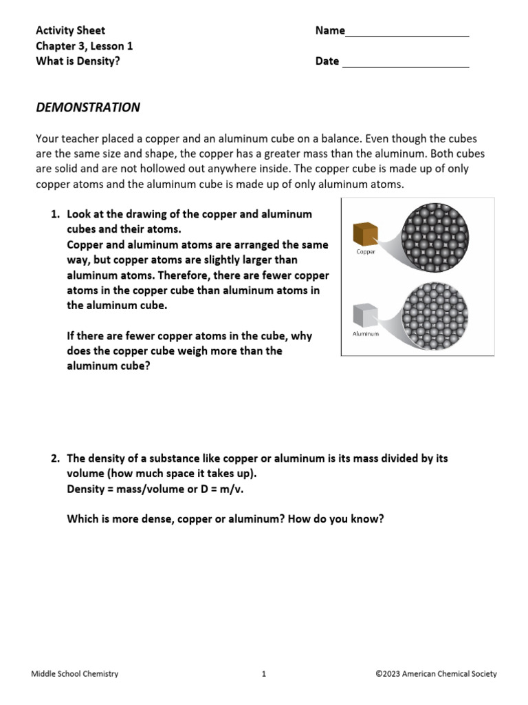 Understanding Density in Chemistry | PDF | Density | Chemical Substances