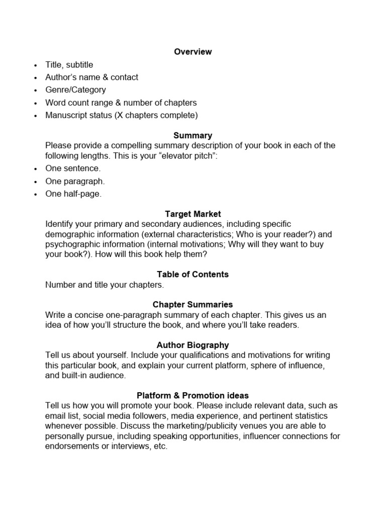 Book Proposal Template Guide | PDF | Books | Communication