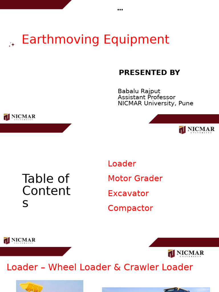 Overview of Earthmoving Equipment | PDF | Loader (Equipment) | Heavy ...