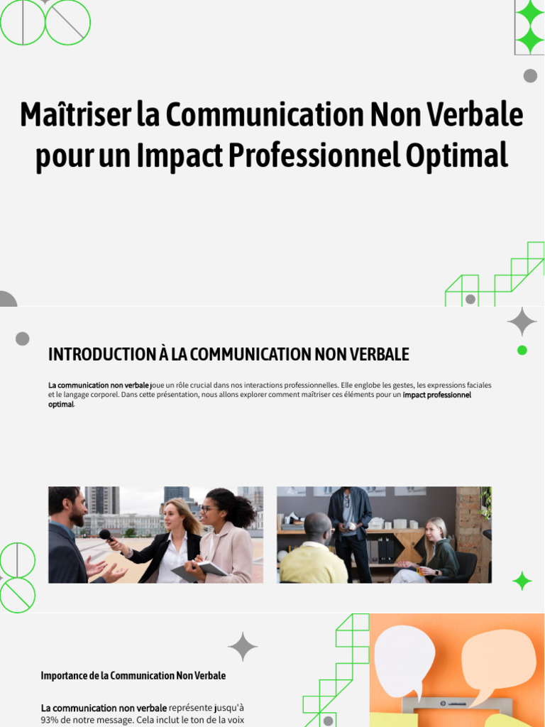 Impact de la Communication Non Verbale | PDF | Communication non ...
