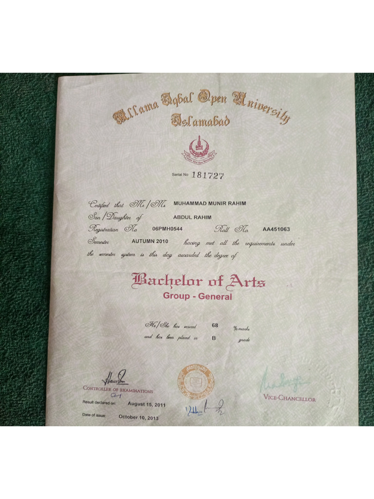 A1office - Master & Bachelor Digree & Transcript | PDF