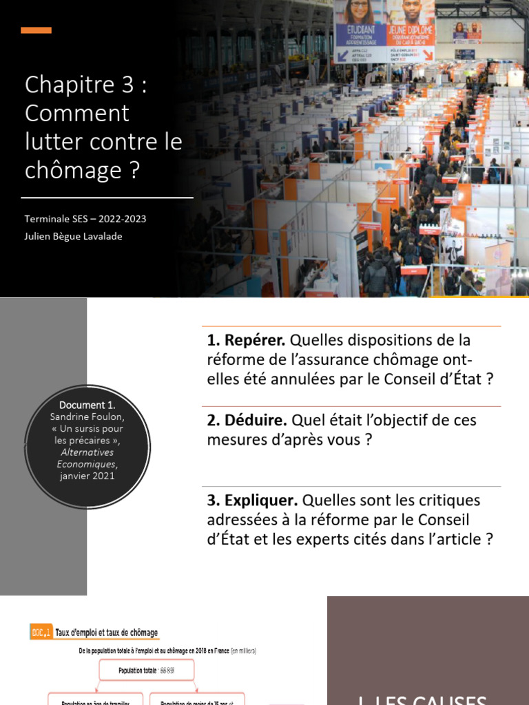 Lutter contre le chômage : définitions et enjeux | PDF | Chômage | Main ...