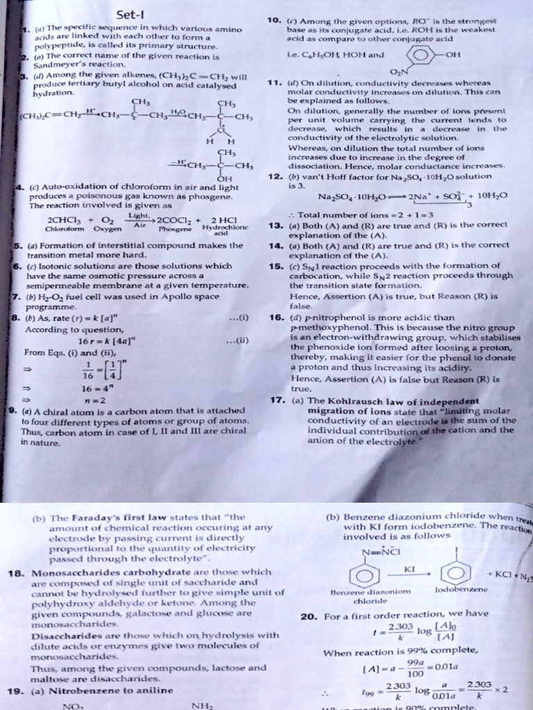 Half Yearly Exam Answers | PDF | Coordination Complex | Aldehyde