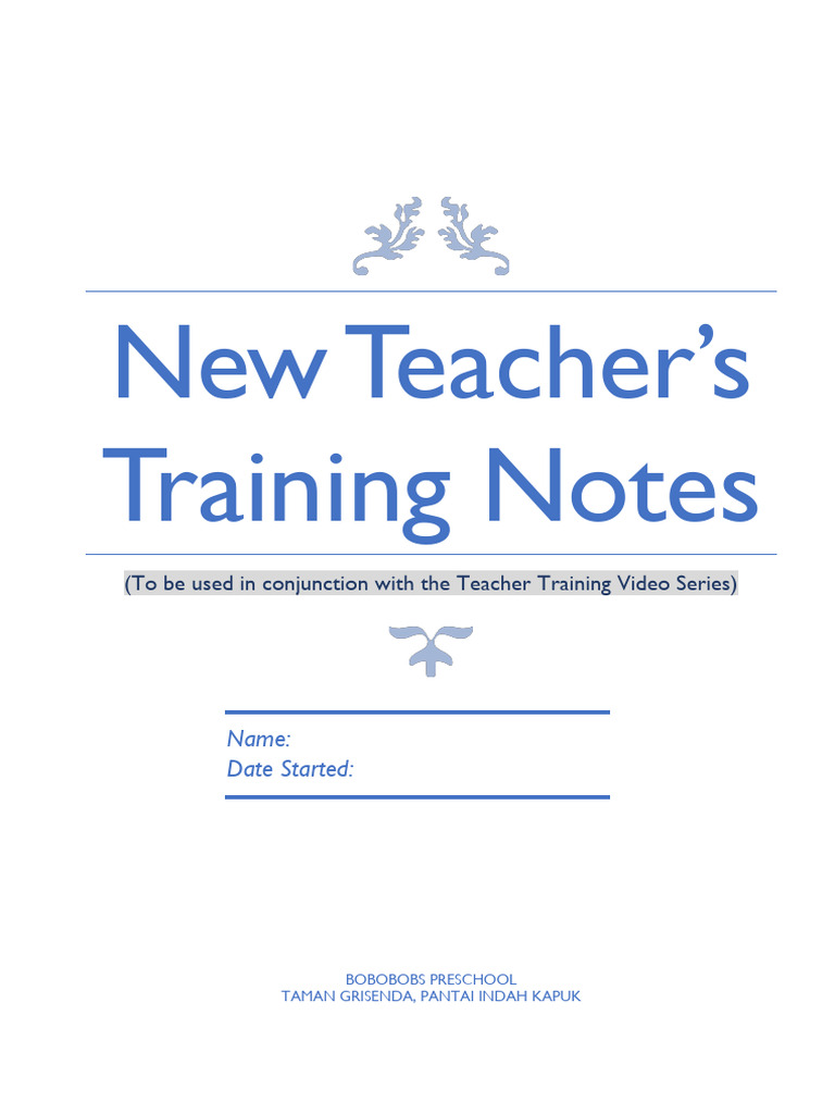 New Teacher Training at Taman Grisenda | PDF | Phonics | Curriculum