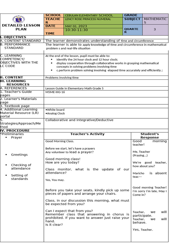 lesson plan numeral 2 | PDF | Learning | Teachers