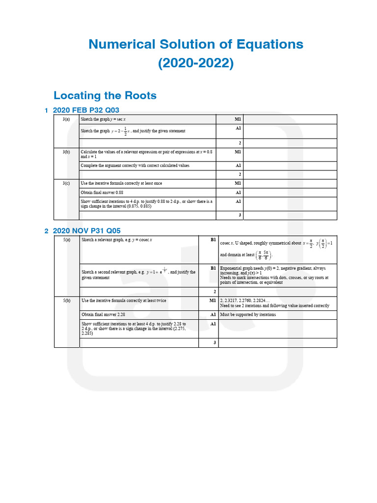 Numerical Methods for Root Finding | PDF | Quadratic Equation | Mathematics