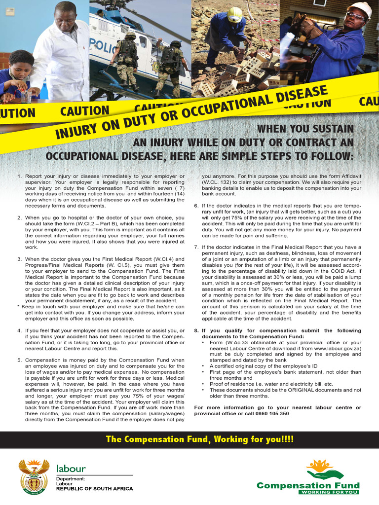 Compensation Fund Injury on Duty Advert_Steps to Follow When Injured at ...